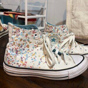 Women's size 5 Converse, limited edition, confetti